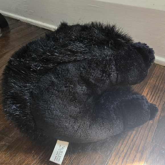 Vintage 80s Fine Toys Black Gorilla Rose Plush Stuffed Animal 12" - Picture 11 of 14